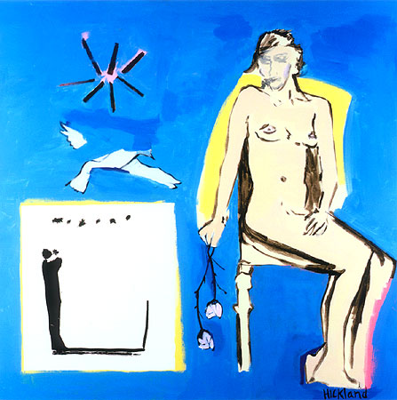 The Last Romantic (2000) acrylic and collage on canvas 48x48