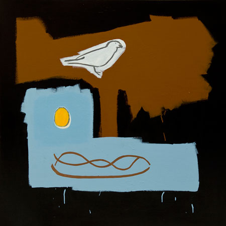 BIRD EGG NEST (sold)-48x48-Acrylic on Canvas